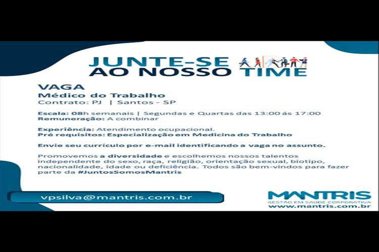 Vaga para Médico do Trabalho